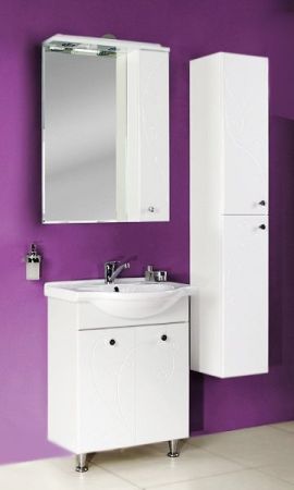 Тумба под раковину Акватон Лиана 60 1A163101LL010 белая глянцевая, артикул 1A163101LL010