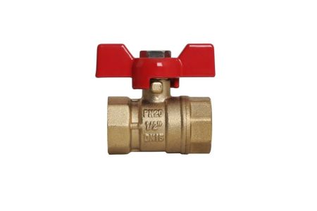 Кран шаровой ProfECO 1/2 ВР-ВР муфтовый бабочка Ду15 Ру20 (11Б27п1), артикул PE-12FFB