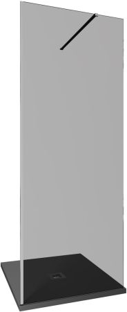 Душевая перегородка Allen Brau Infinity 1 80 3.21002.BA.T серебро браш, артикул 3.21002.BA.T