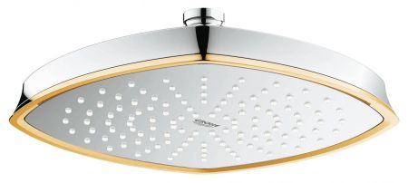 Верхний душ GROHE Rainshower Grandera, 1 режим, 220х200 мм, хром/золото (27974IG0), артикул 27974IG0