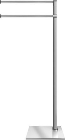 Gedy Maine, стойка: 2 полотенцедержателя, цвет хром - белый пластик, артикул 7831(13)