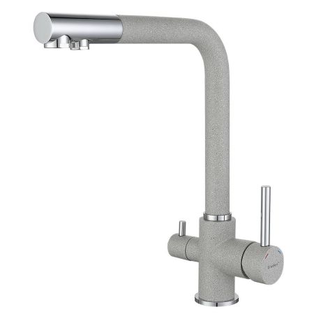Смеситель для кухни с подключением фильтра GranFest 3611, серый