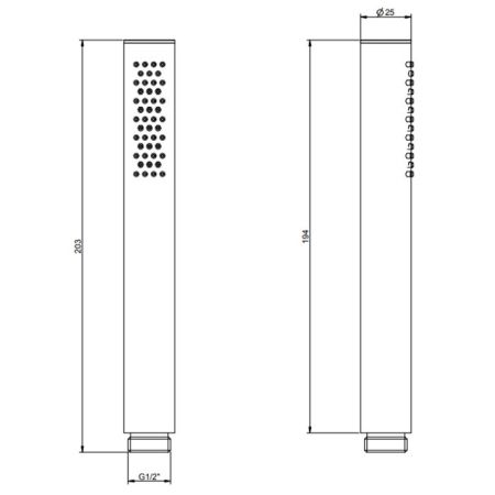 GESSI 316 Душевая лейка с легкой очисткой, цвет: brushed black metal pvd