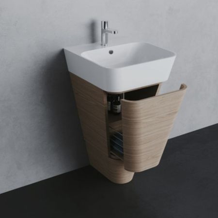 AZZURRA BUILD  раковина подвесная/накладная  50х50х16 см с 1 отв. под смеситель , цвет белый, артикул BULP05050T0MBI*1