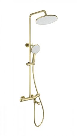 Душевая система с термостатом WONZON & WOGHAND T-1000, Брашированное золото (WW-B3057-A-BG), артикул WW-B3057-A-BG