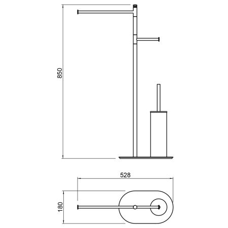 Стойка в ванную комнату Timo Saona 13085/18 черное золото, артикул 13085/18