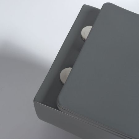 Унитаз подвесной Evo VT1-34SMA безободковый, цвет антрацит матовый, ультратонкое soft-close сиденье, артикул VT1-34SMA