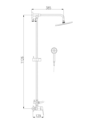 Душевая система Rav Slezak Colorado CO182.5/4Z, золото, артикул CO182.5/4Z