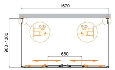 MOLVENO-AH-2/2-170/80-C-Cr-IV Душевой уголок, артикул MOLVENO-AH-2/2-170/80-C-Cr-IV