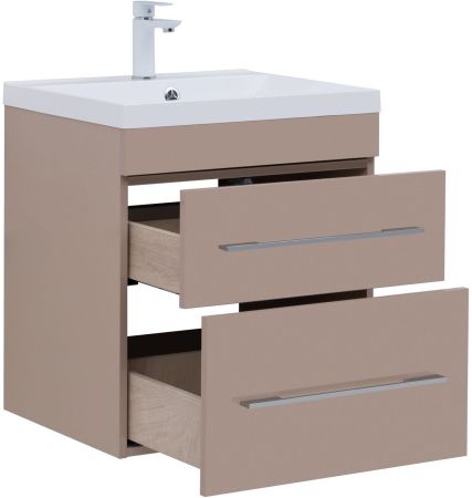 Тумба под раковину Aquanet Верона 60 капучино (2 ящика), артикул 00304536