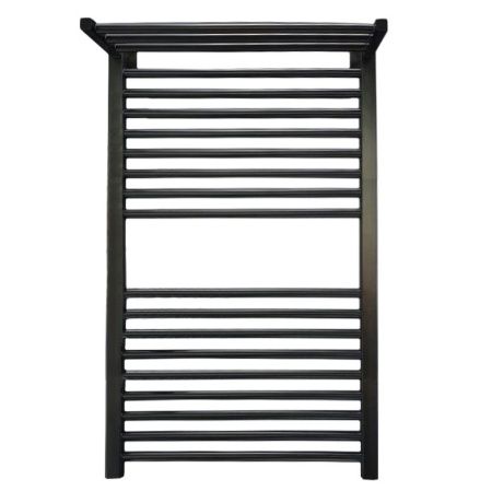 Электрический полотенцесушитель Ника Modern ЛМ 3 100x50 масляный с полкой Черный матовый 20 перекладин