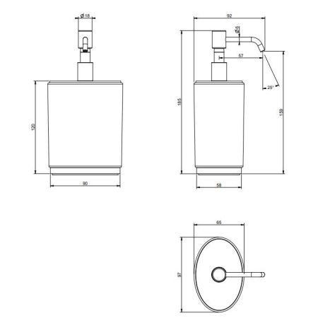 Gessi Ovale Дозатор для мыла настольный, цвет белый/хром, артикул 25339#031