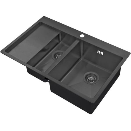 Кухонная мойка ZorG PVD Grafit PVD 5178-2-R GRAFIT Графит, артикул PVD 5178-2-R GRAFIT