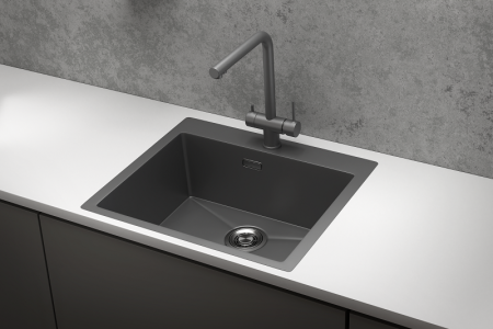 Кухонная мойка GRANULA (5951, ГРАФИТ МАТОВЫЙ), артикул 5951, ГРАФИТ МАТОВЫЙ