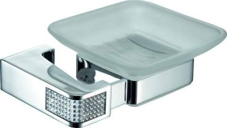 Sanibano Diamond, настенная стеклянная мыльница, цвет хром-кристаллы Swarovski crystal, артикул H9000/15CRС