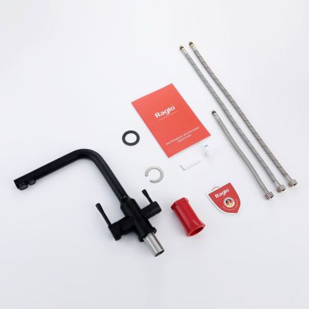 Смеситель для кухни с подключением фильтра Raglo R81.61.06, черный