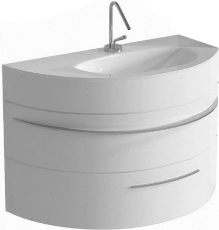 Тумба под раковину De Aqua Эскалада 100 R белый, подвесная с ручкой, артикул 186743