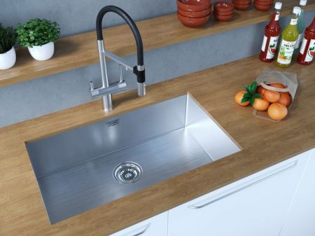 Кухонная мойка Paulmark Koher 74 PM807444-BS Брашированная сталь