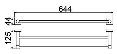 Полотенцедержатель Timo Selene 12056/03 двойной Черный, артикул 12056/03