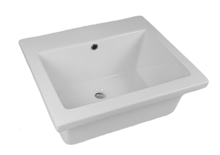 White Ceramic Danubio, постирочная/хозяйственная раковина 60x50x27h см, цвет белый глянцевый, артикул W013201