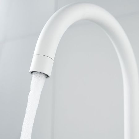 Смеситель для кухни с подключением фильтра воды Raffine F108C, белый