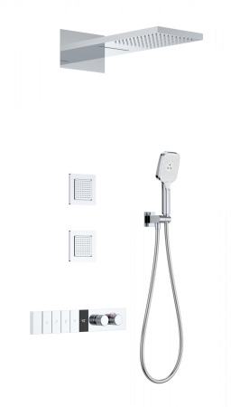 Душевая система с термостатом встраиваемая WONZON & WOGHAND, Хром (WW-D4538-A-CR), артикул WW-D4538-A-CR