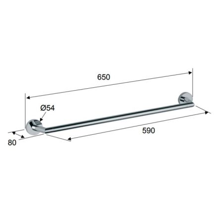 Daniel Accessori Bagno Hilton Держатель полотенец, 60 см, хром, артикул HIPS975