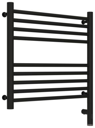 Полотенцесушитель электрический "БОГЕМА 3.0" прямая 500х500 / МЭМ правый (Матовый чёрный), артикул 31-5805-5050