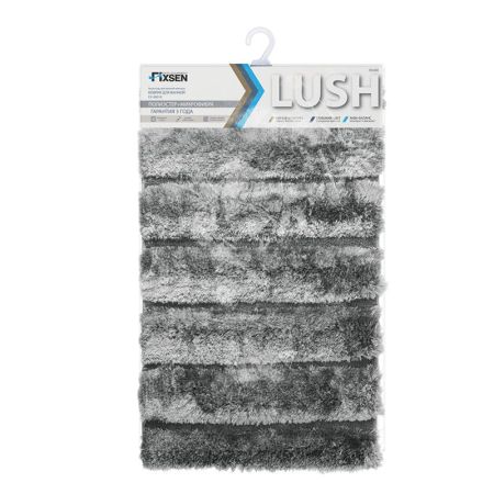 Коврик для ванной комнаты FIXSEN LUSH FX-9001K, серый, артикул FX-9001K