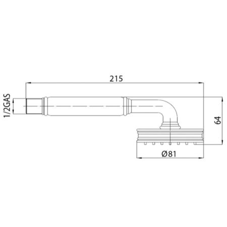 Nicolazzi Liberty Ручной душ, цвет хром, артикул 7114CR