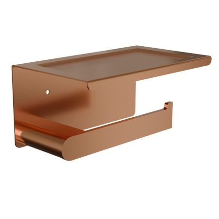 Держатель для туалетной бумаги с полочкой Knotlor PH102RB, бронза, артикул PH102RB