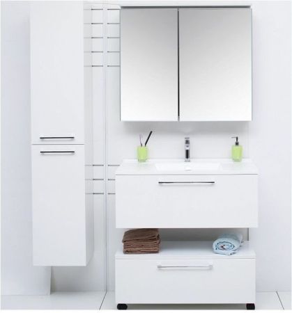 Зеркало-шкаф De Aqua 80 серебро