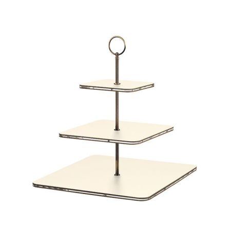 ADJ Сервировочная стойка, 30x30xH35 см.,ручка Круглая, цвет: панна котта, фурнитура бронза, артикул 0092C.16.BR