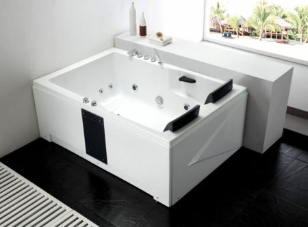 Акриловая ванна Gemy G9061BL 182х122 с гидромассажем