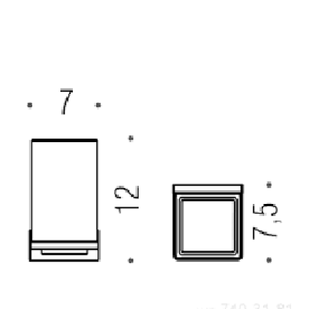 Colombo Look Стакан, цвет: хром/матовое стекло, артикул B1602.CR-VAN