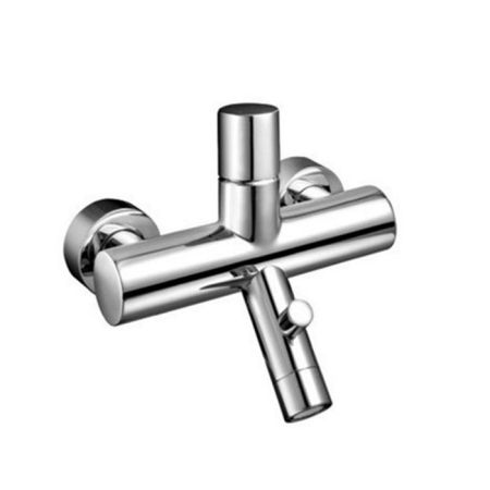 Fantini Nostromo Смеситель для ванны, настенный, на 2 источника, излив 140мм, цвет: хром, артикул 50 02 1618