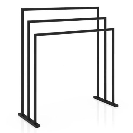 Decor Walther HT 9 Полотенцедержатель тройной 70x26x75см, напольный, цвет: черный матовый