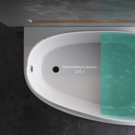 W80A-170L110W-A Like, ванна акриловая 170х110 см, левосторонняя, шт, артикул W80A-170L110W-A