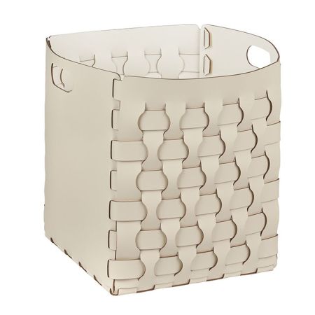 ADJ Корзинка Dubai, 35x35xH40 см., цвет: панна котта/белый, артикул 2047.16/10
