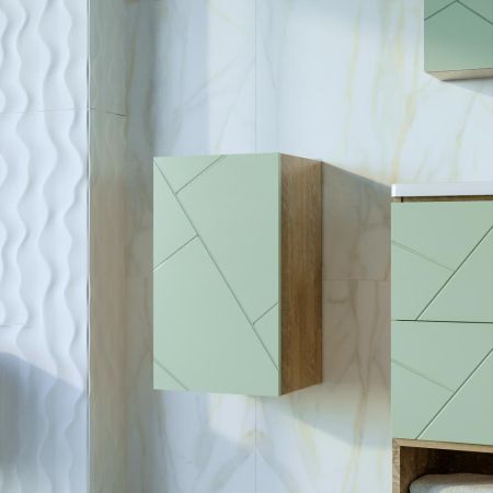 Шкаф навесной Бриклаер КРИСТАЛЛ 35х60 см, фисташковый, артикул 4627125416965