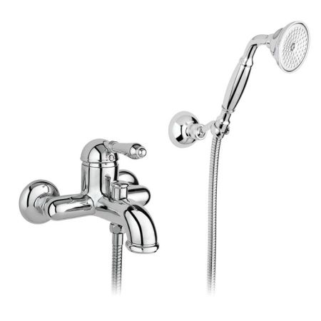 Nicolazzi El Capitan Смеситель для ванны однорычажный, настенный, с ручным душем, цвет: хром, артикул 3401CR75