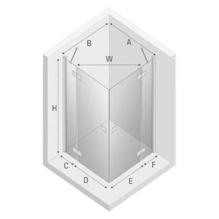 Душевое ограждение NEW TRENDY REFLEXA BLACK 100x90x200 EXK-1338/EXK-1337 (черный), артикул EXK-1338/EXK-1337