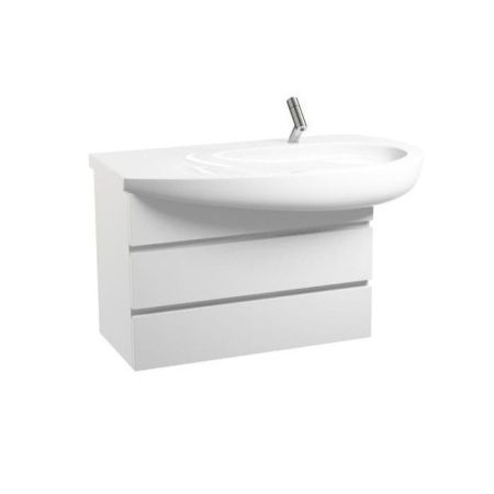 Laufen Alessi One Тумба под раковину 8.1497.6, 730х320х475мм, с 2 выдвиж. ящиками, цвет: белый глянцевый, артикул 4.2445.0.097.631.1