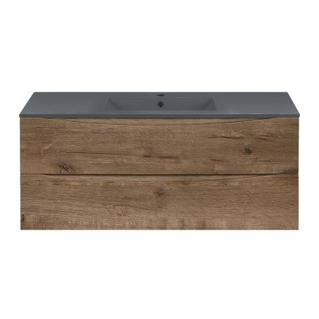 База под керамическую раковину Mia 1200 подвесная, 2 выкатных ящика soft close, V.Oak, артикул VMC-2MC120VO