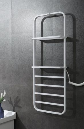 Электрический полотенцесушитель Black&White Universe 400х1010 N-337W с полкой Белый