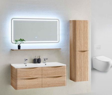 Тумба под раковину Vincea Roberta VMC-1R120WO подвесная W.Oak, артикул VMC-1R120WO