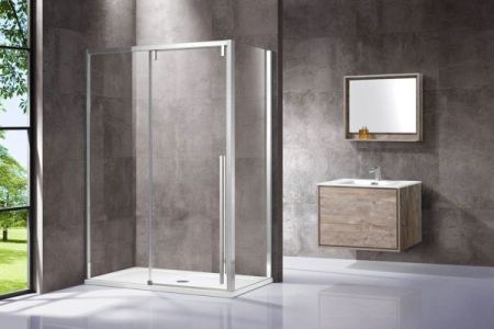 Душевые уголки Vincea Душевой уголок Lugano VSR-1L1014CL-1, 1400*1000, хром, стекло прозрачное, , шт, артикул VSR-1L1014CL-1