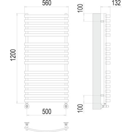 Полотенцесушитель водяной Terminus Капри П17 50х120, артикул 4670078530653