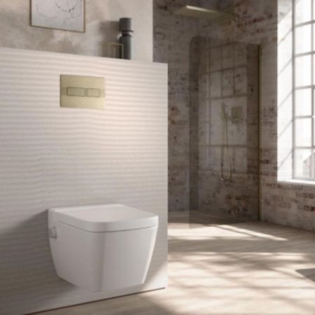 TECEsolid. Панель смыва, металл, никель, с текстурой линии, артикул 9240437