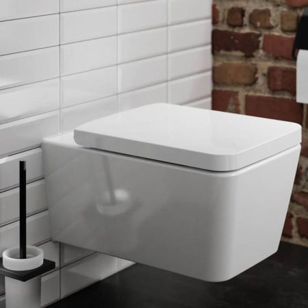 Сиденье для унитаза, Hansgrohe, CreekTide Q, с крышкой, ширина, мм-365, глубина, мм-540, с плавным опусканием SoftClose, без микролифта, материал сиденья-пластик, цвет-белый, артикул 60125450